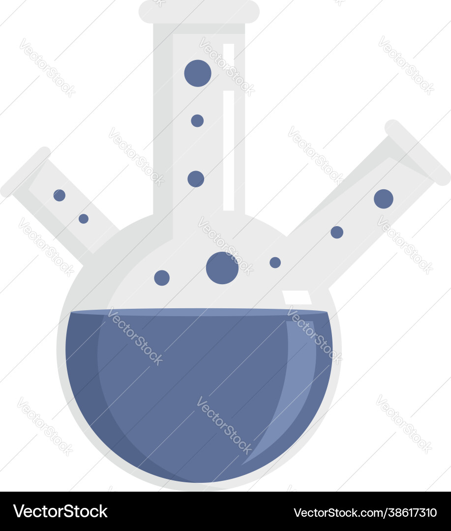 Boiling triple flask icon flat isolated Boiling triple flask icon flat isolated vector image
