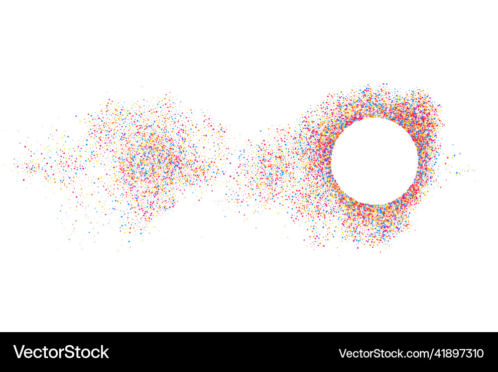 Colorful frame explosion of confetti vector image