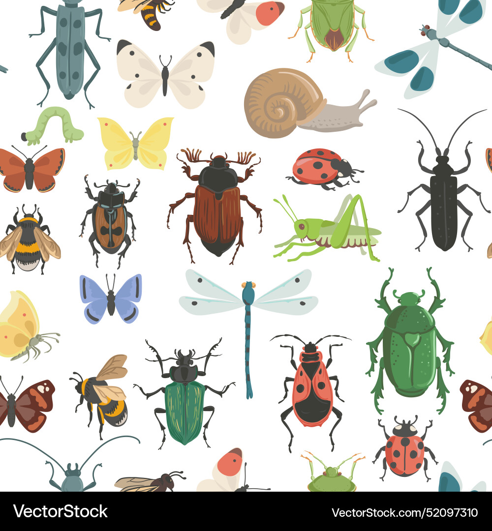Drawing seamless pattern with butterflies Drawing seamless pattern with butterflies vector image