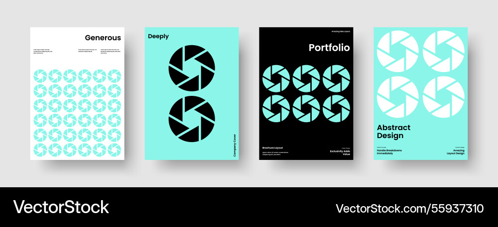 Isolated report design abstract poster layout vector image