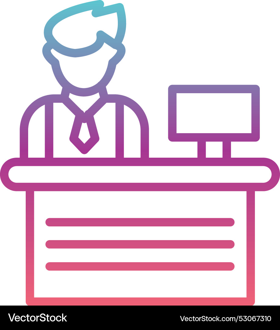 Lobby line gradient design Vector Image