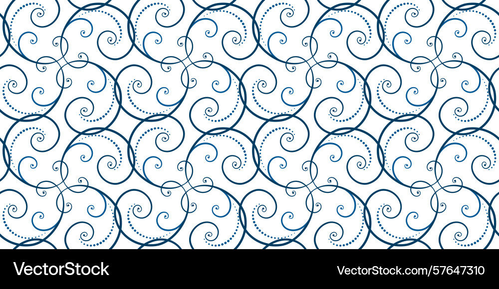 Pattern of blue curls frost intertwining swirls Pattern of blue curls frost intertwining swirls Vector Image