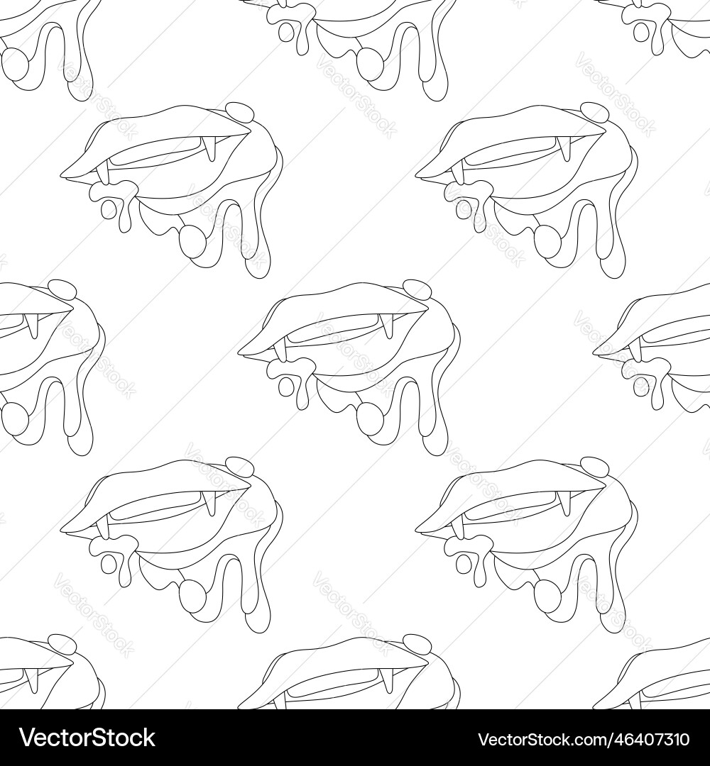 Psychedelic Vampire Pattern vector image
