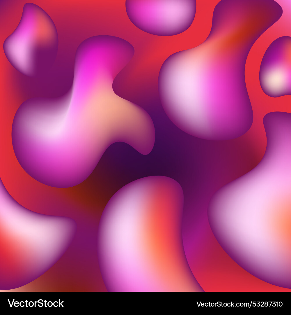 Red gradient fluid shapes background Vector Image