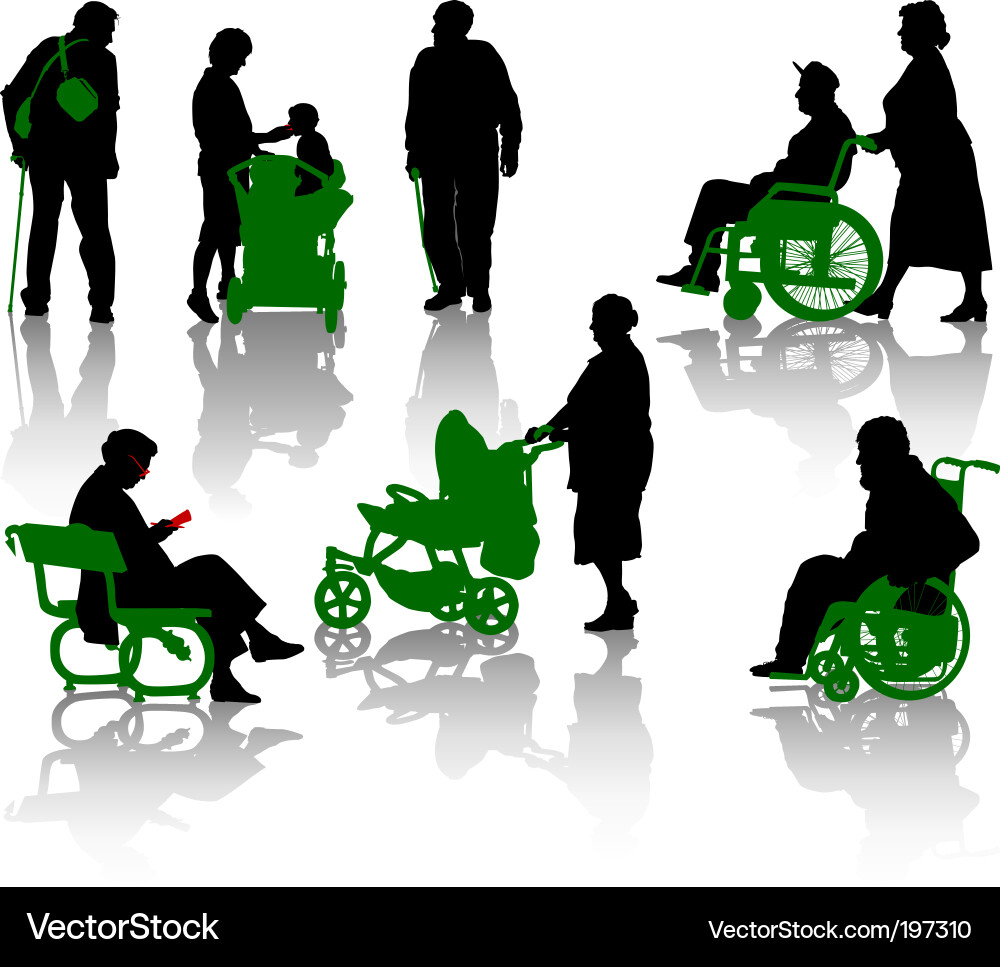 Senior and Disabled Individuals vector image