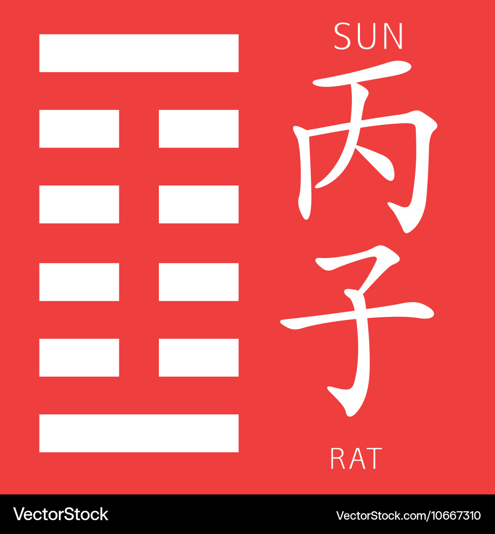 Symbol of i ching hexagram Vector Image