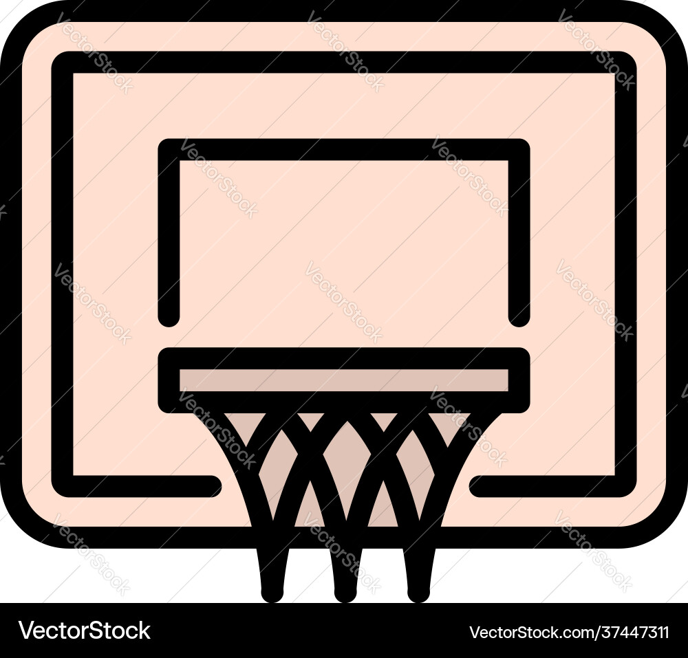 Basketball-Korb-Symbol Umriss Stil Basketball-Korb-Symbol Umriss Stil vektorbild