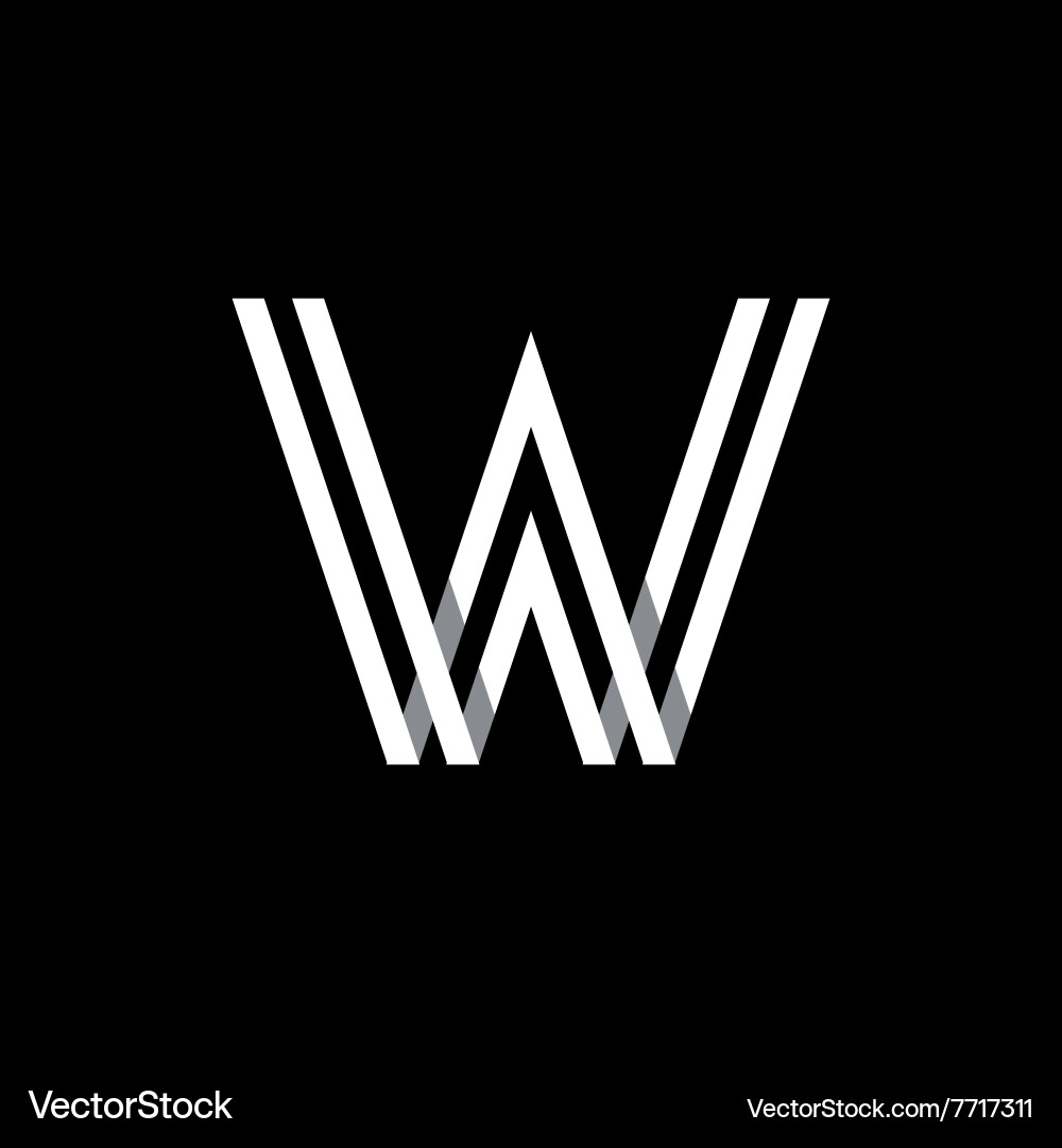 Elegant W Monogram Logo Vector Image