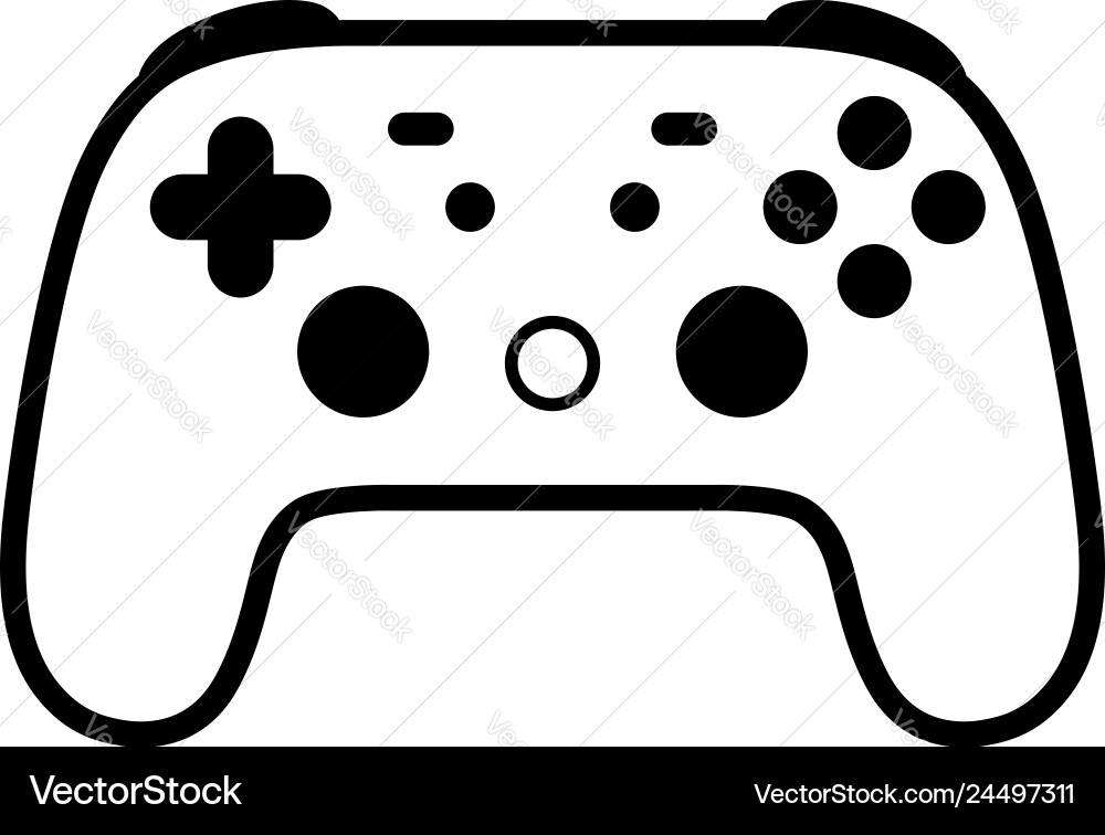 Gaming Controller Line Icon Royalty Free Vector Image