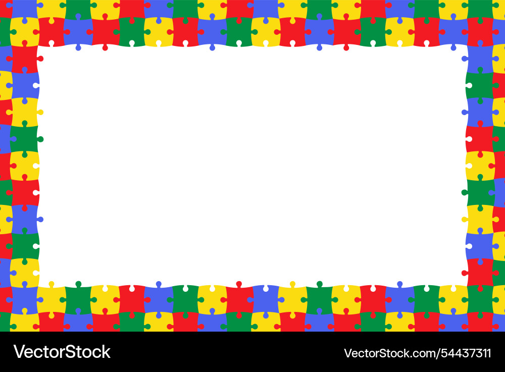 Jigsaw puzzle frame with empty space for your text Jigsaw puzzle frame with empty space for your text vector image