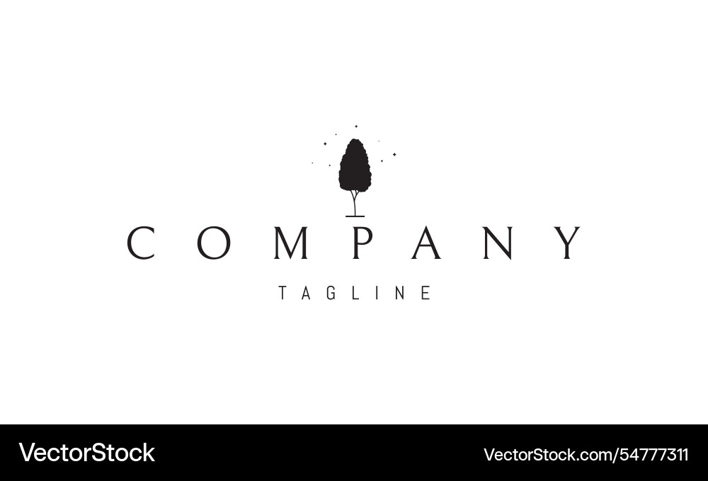 Logo with an abstract image of a tree under Vector Image