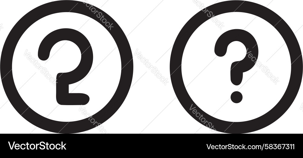 Query Icons - Question Mark Circles Vector Image