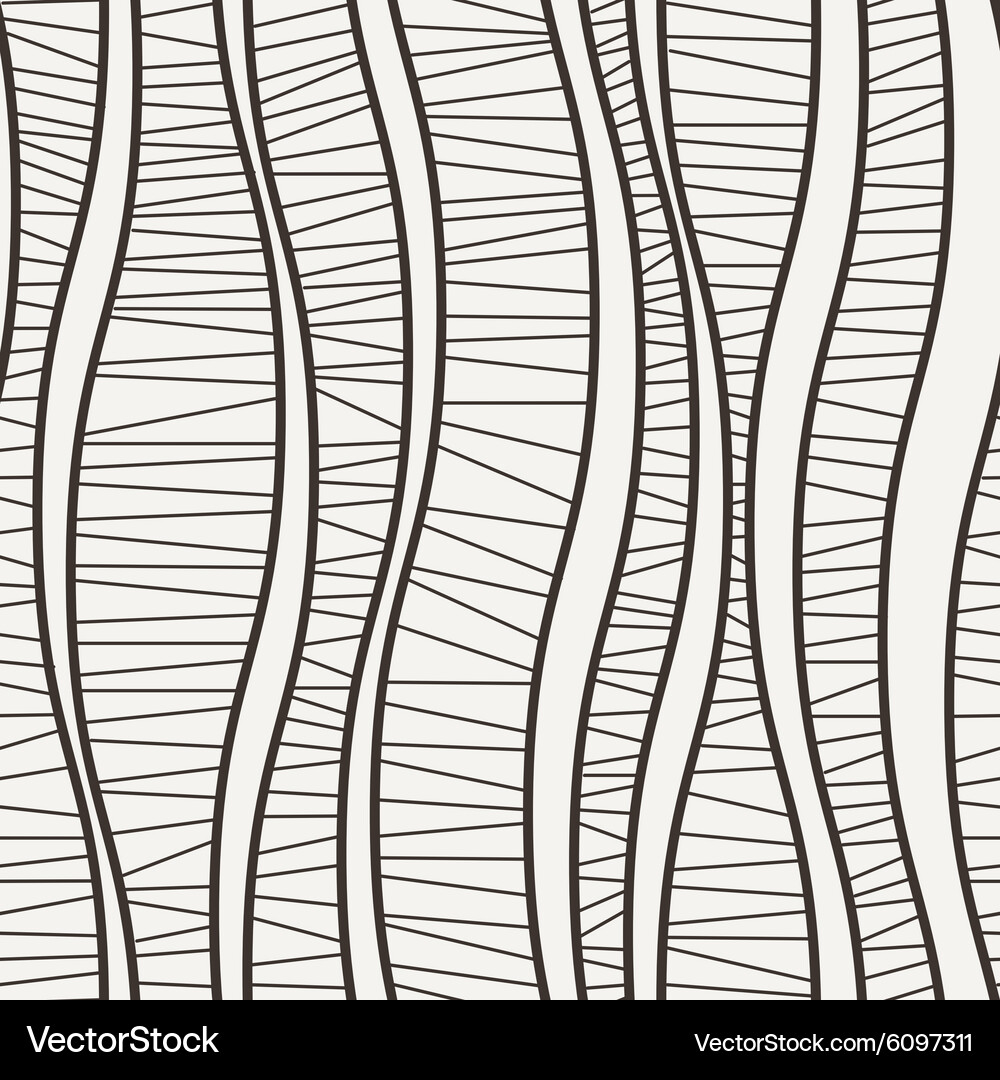 Seamless pattern of wavy lines Vector Image