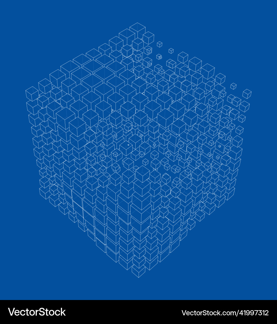 Abstract boxes background Abstract boxes background vector image