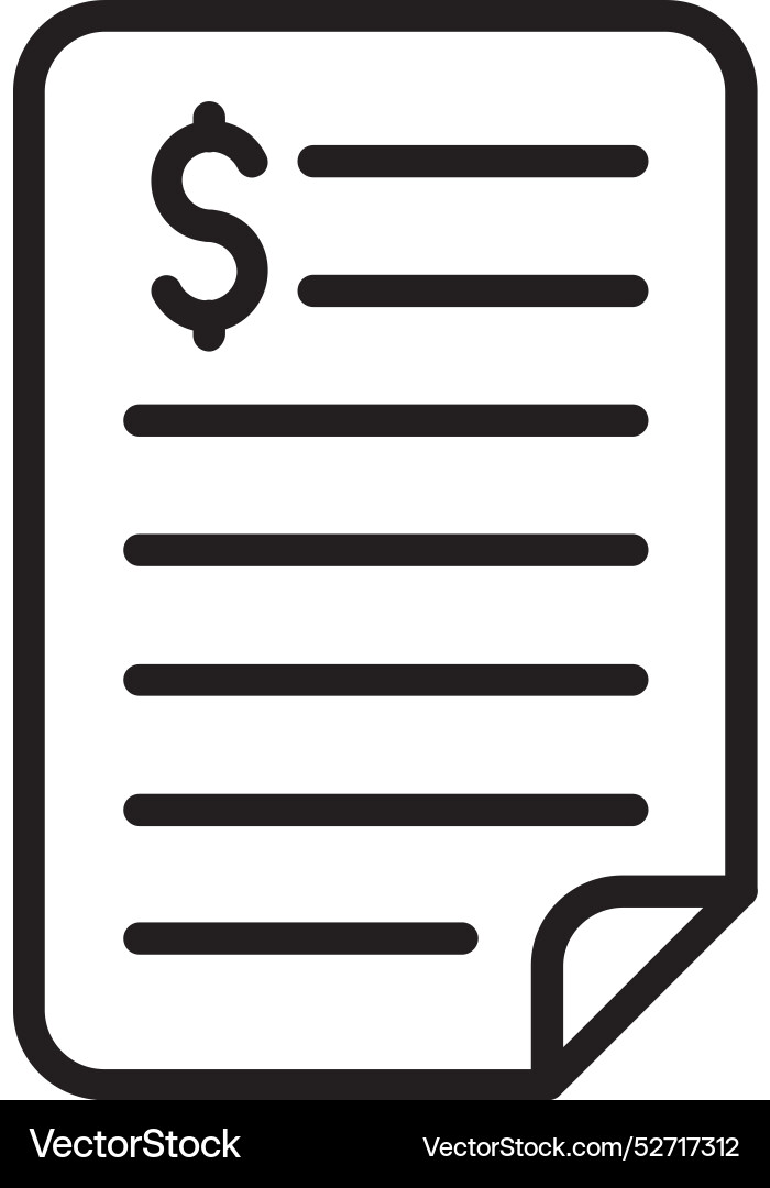 Document line icon design Vector Image