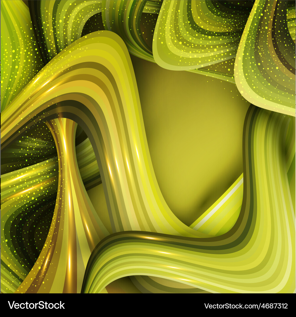 Dynamic Green Wave Abstract Background vector image