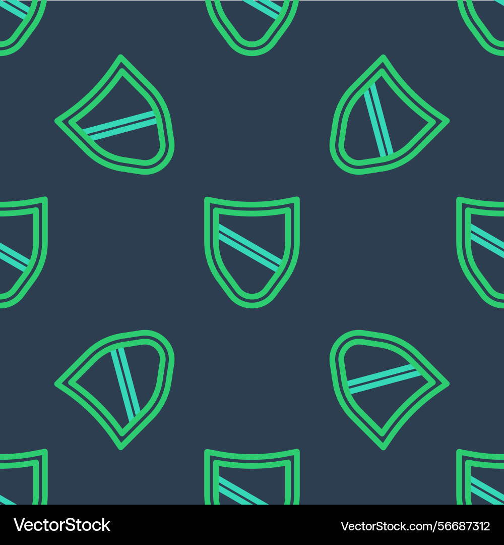 Line shield icon isolated seamless pattern Vector Image