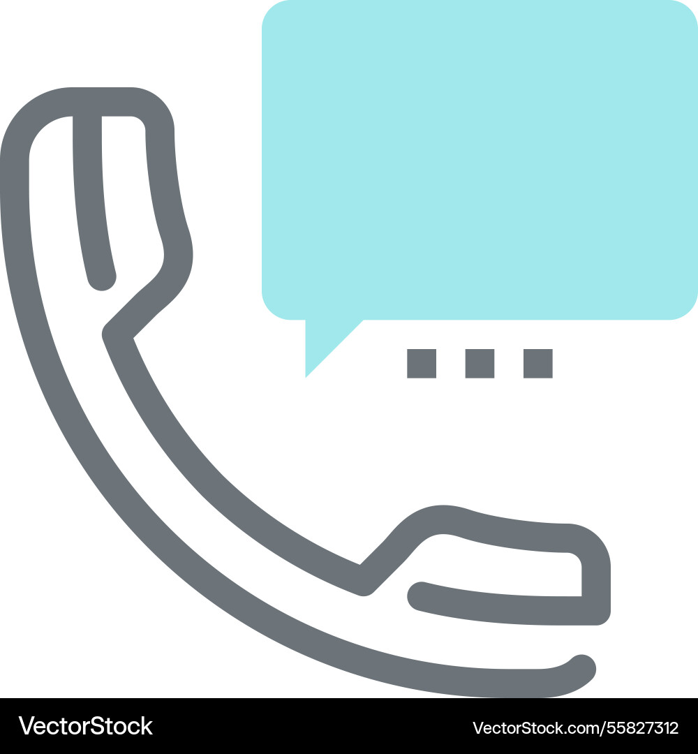 Message bubble flat line web icon concept Message bubble flat line web icon concept vector image