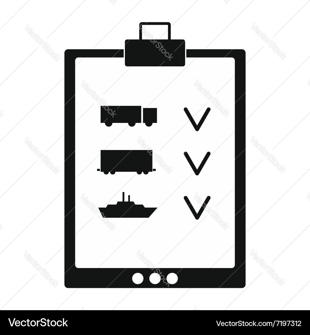 Notepad notebook with to do list black simple icon Vector Image
