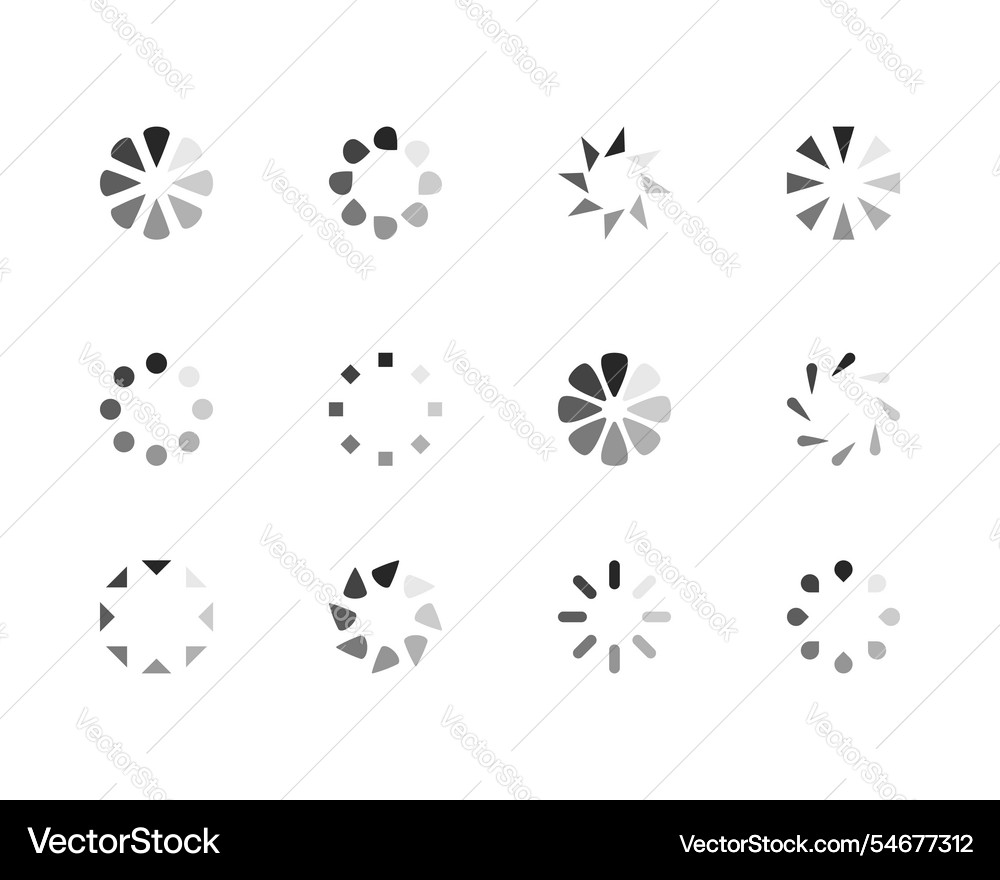 Sammlung Ladebar Status-Icon-Set geladen Vektorbild
