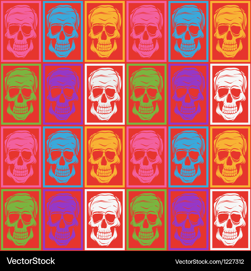 Skull Pattern Background Vector Image