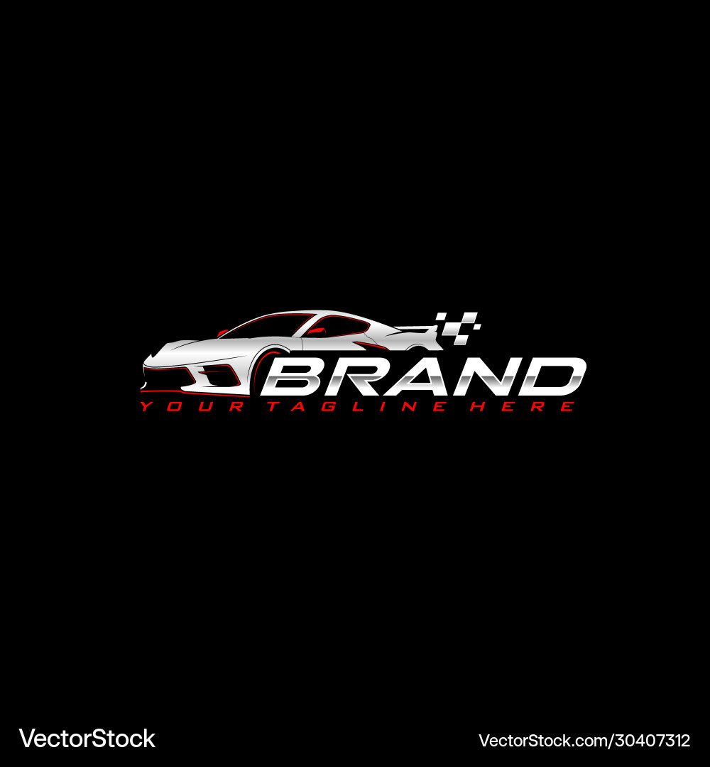 Sport car logo Sport car logo vector image