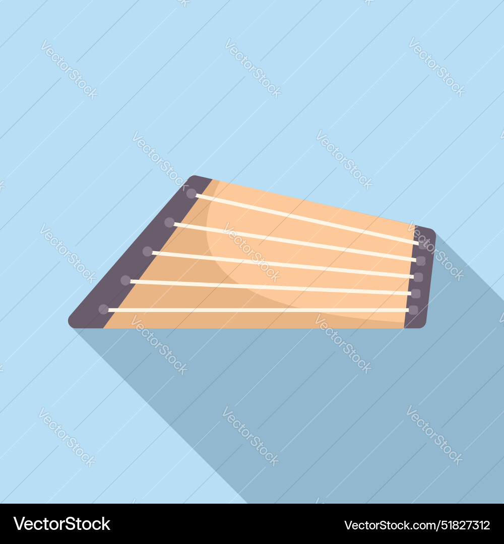 Wooden guzheng with strings is waiting Wooden guzheng with strings is waiting Vector Image