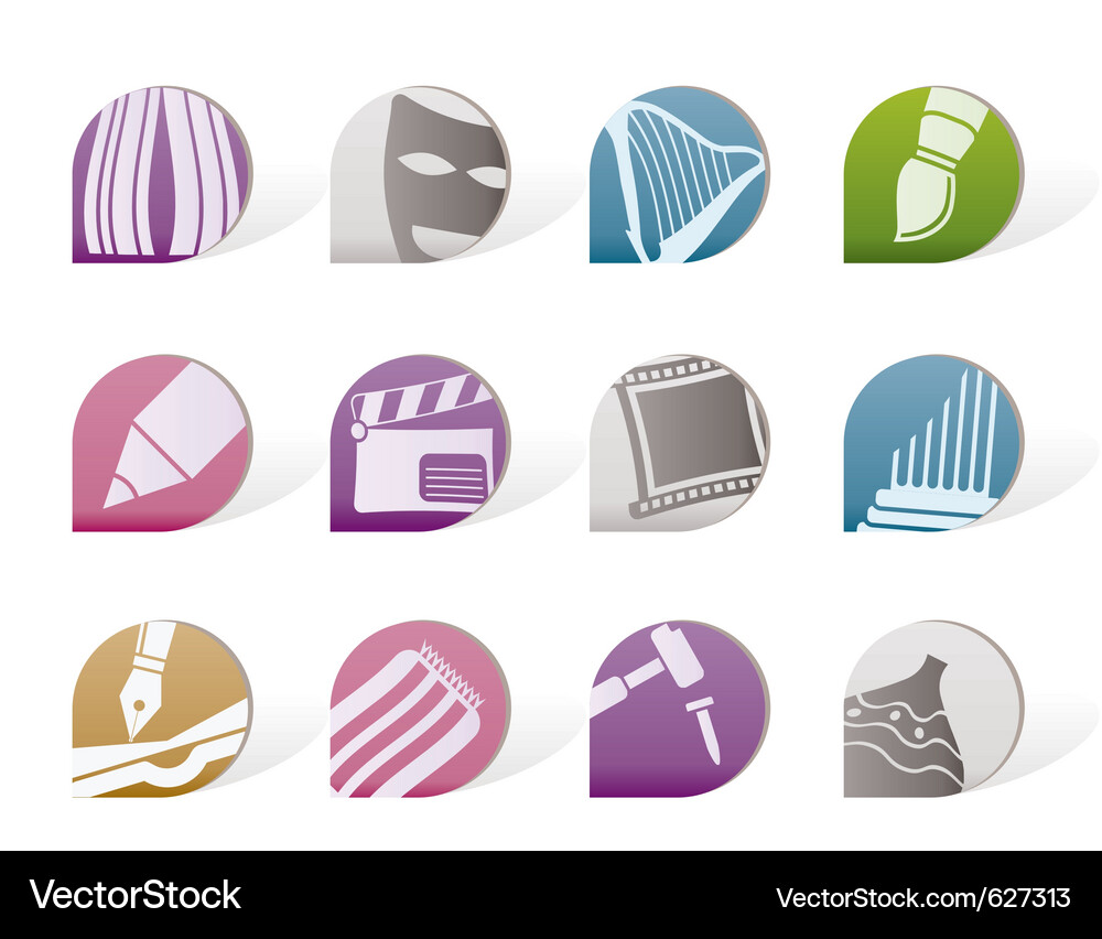 Art & Performance Icons Vector Image