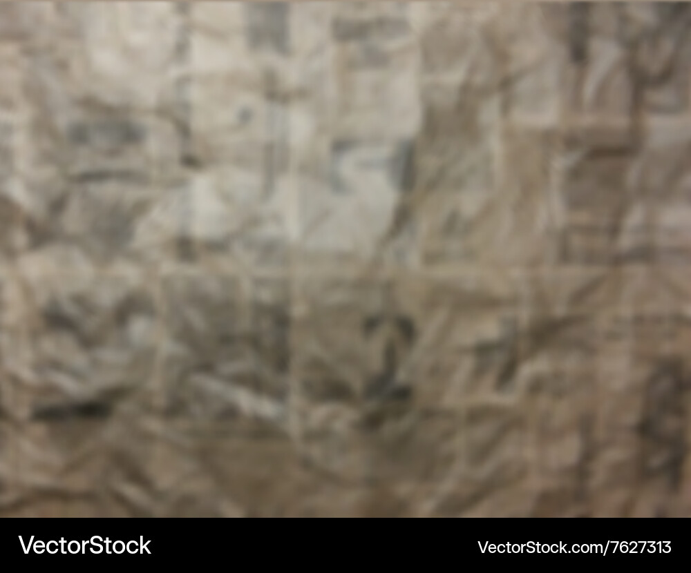 Crumpled page of newspaper blurred paper Vector Image