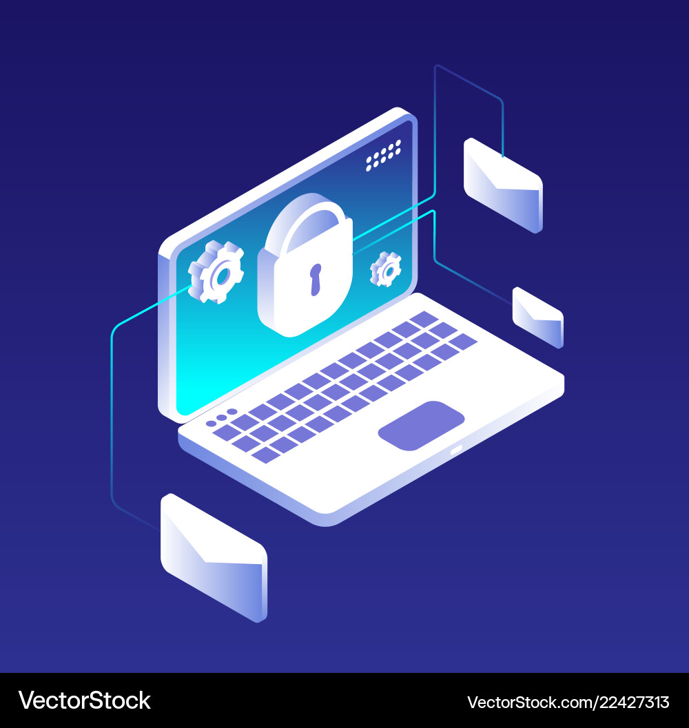 Data Security & Email Encryption vector image
