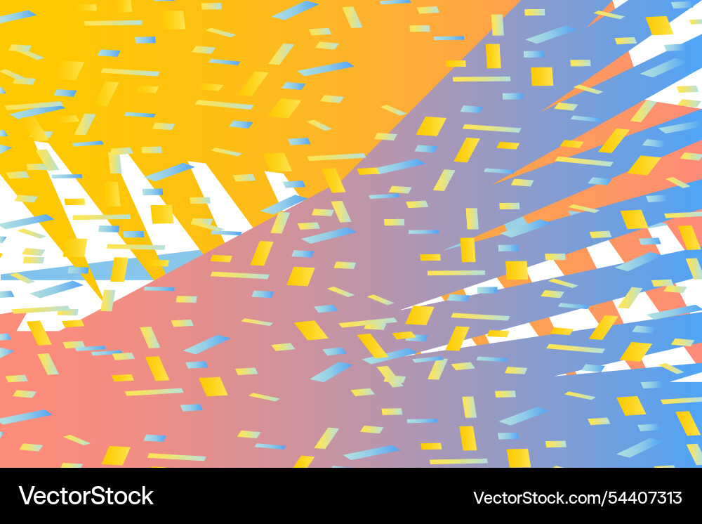 Falling confetti abstract background in retro Vector Image