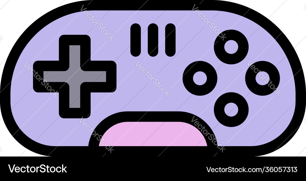 Keyboard joystick icon outline style vector image