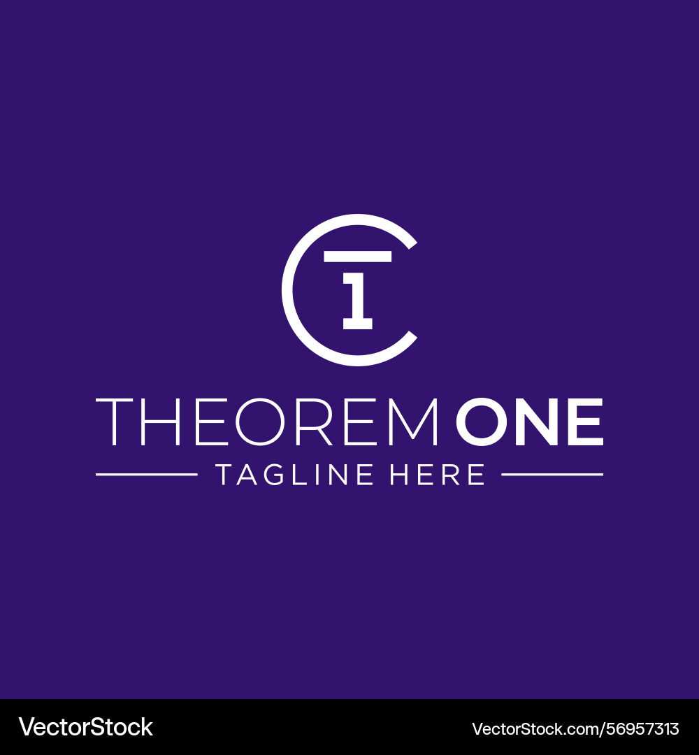 Monogram logo with ct1 letters Vector Image