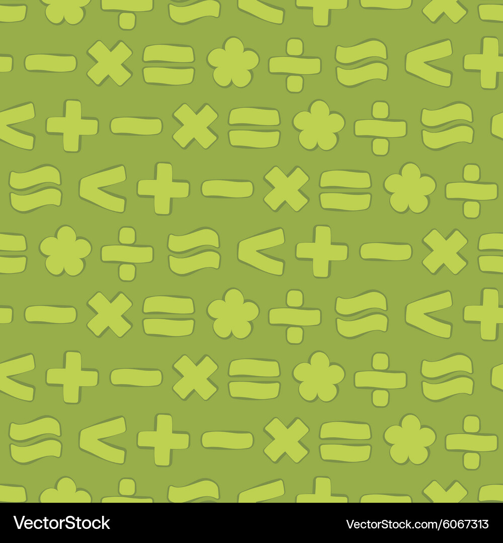 Seamless background with arithmetic symbols Vector Image