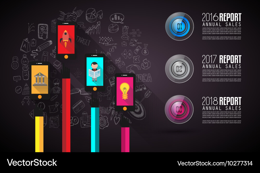 Clean infographic layout template for data vector image