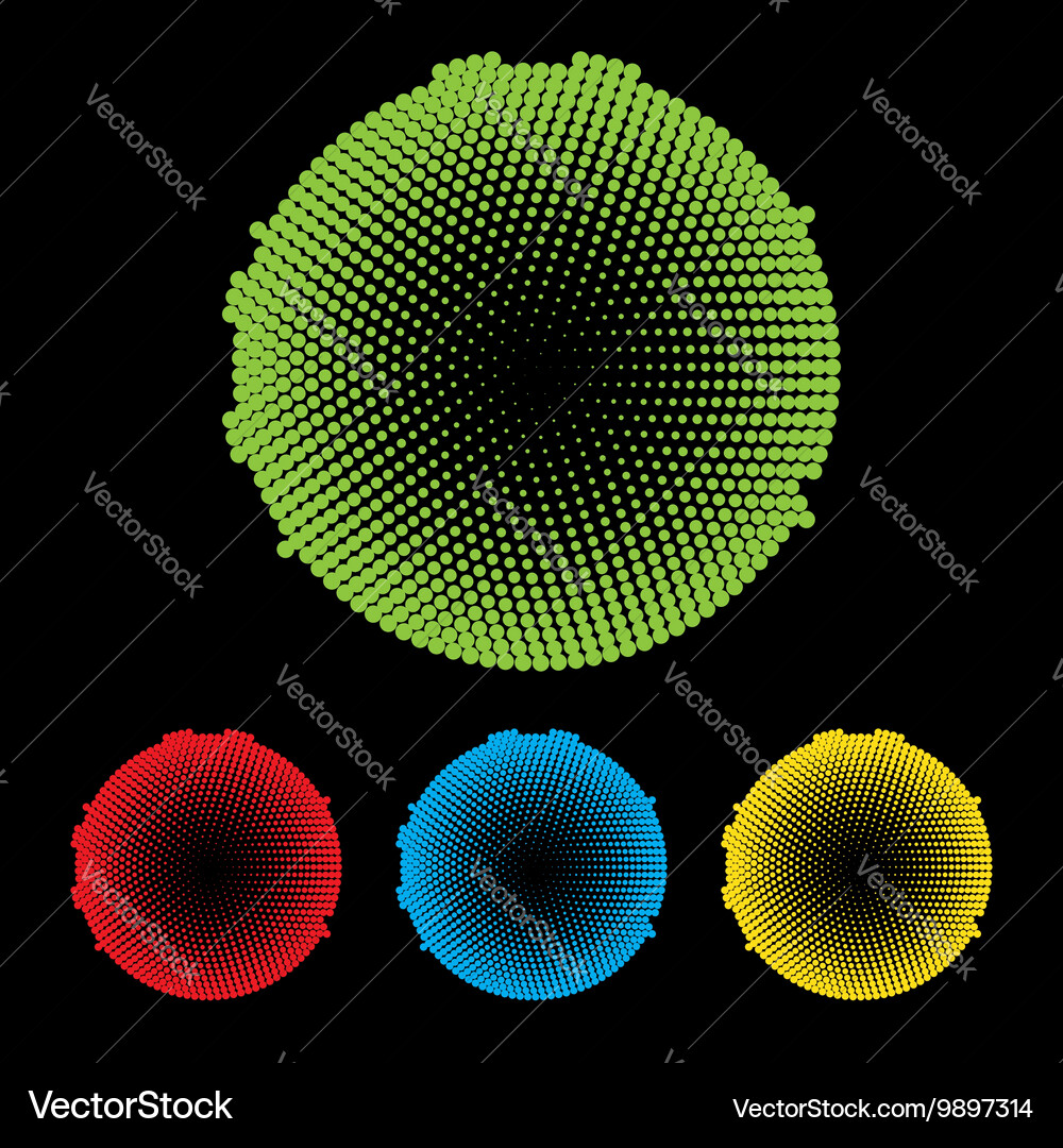 Dotted frame abstract background halftone effect Vector Image