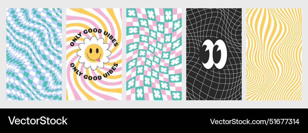 Psychedelic checkerboards or twisted checkered Vector Image
