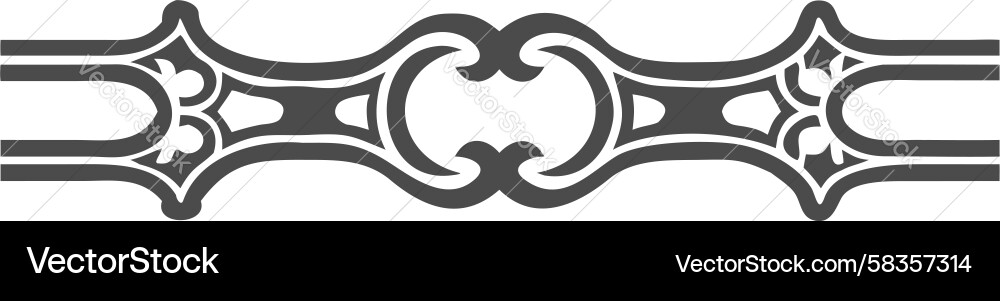 Symmetrical Scroll Border Divider Vector Image
