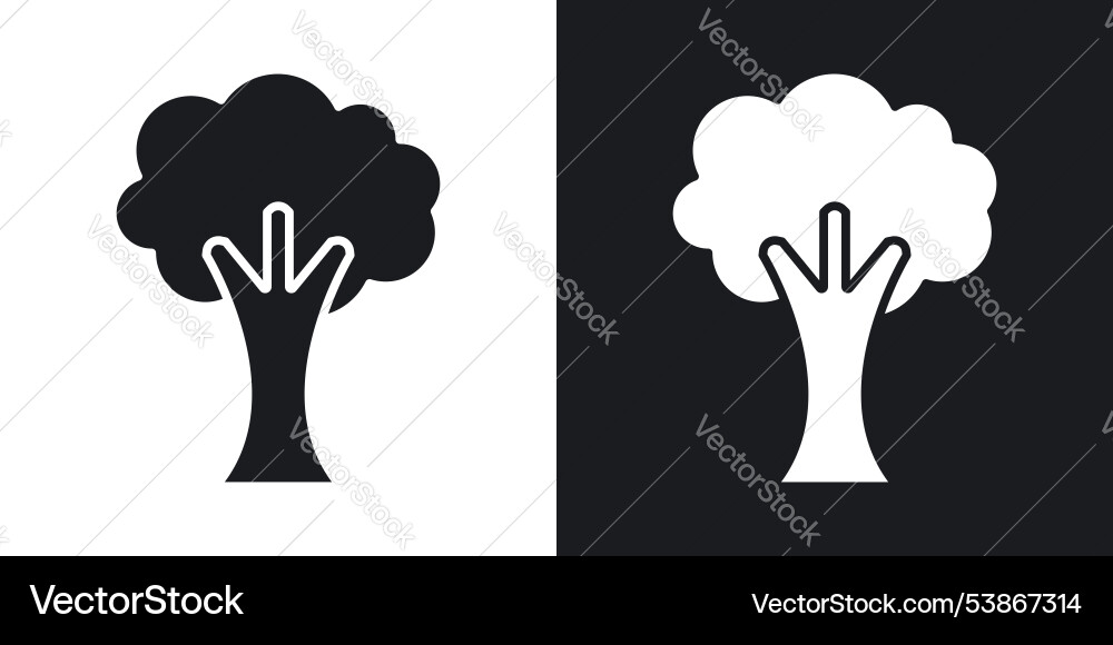 Tree icon set Vector Image