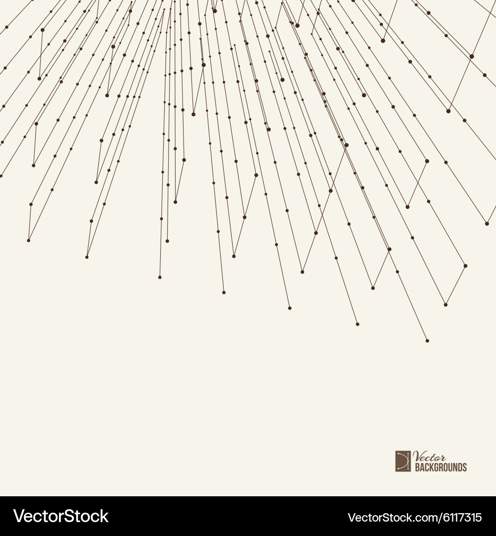 Abstract background with dots and lines vector image
