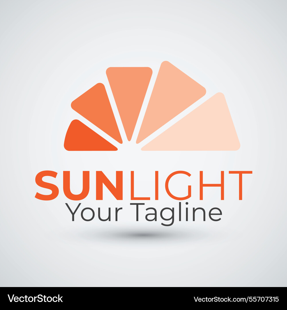Abstract sun light logo design icon template Vector Image
