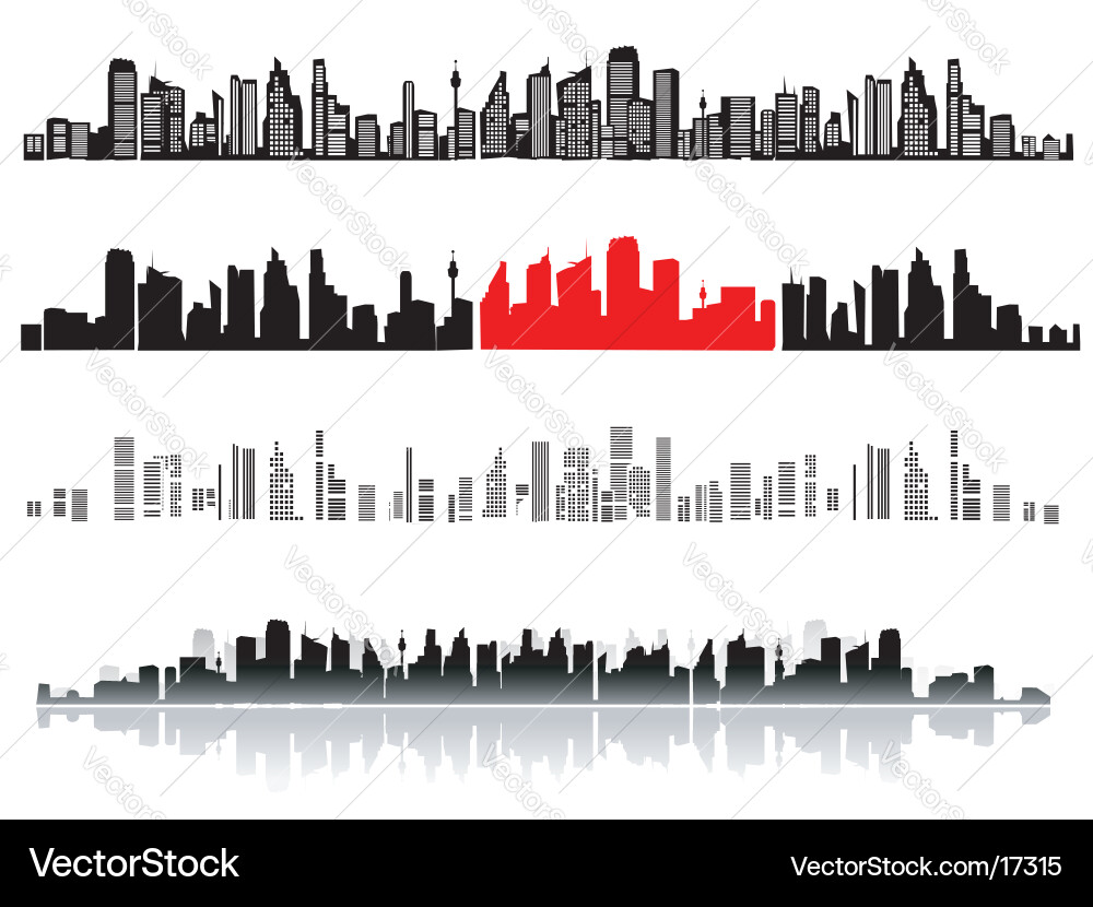 City Skyline Silhouette vector image