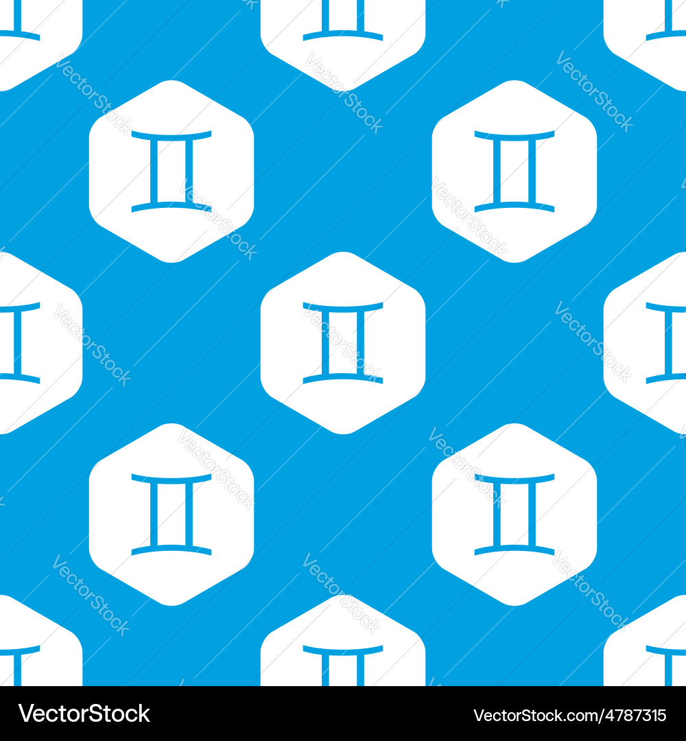 Gemini hexagon pattern Vector Image