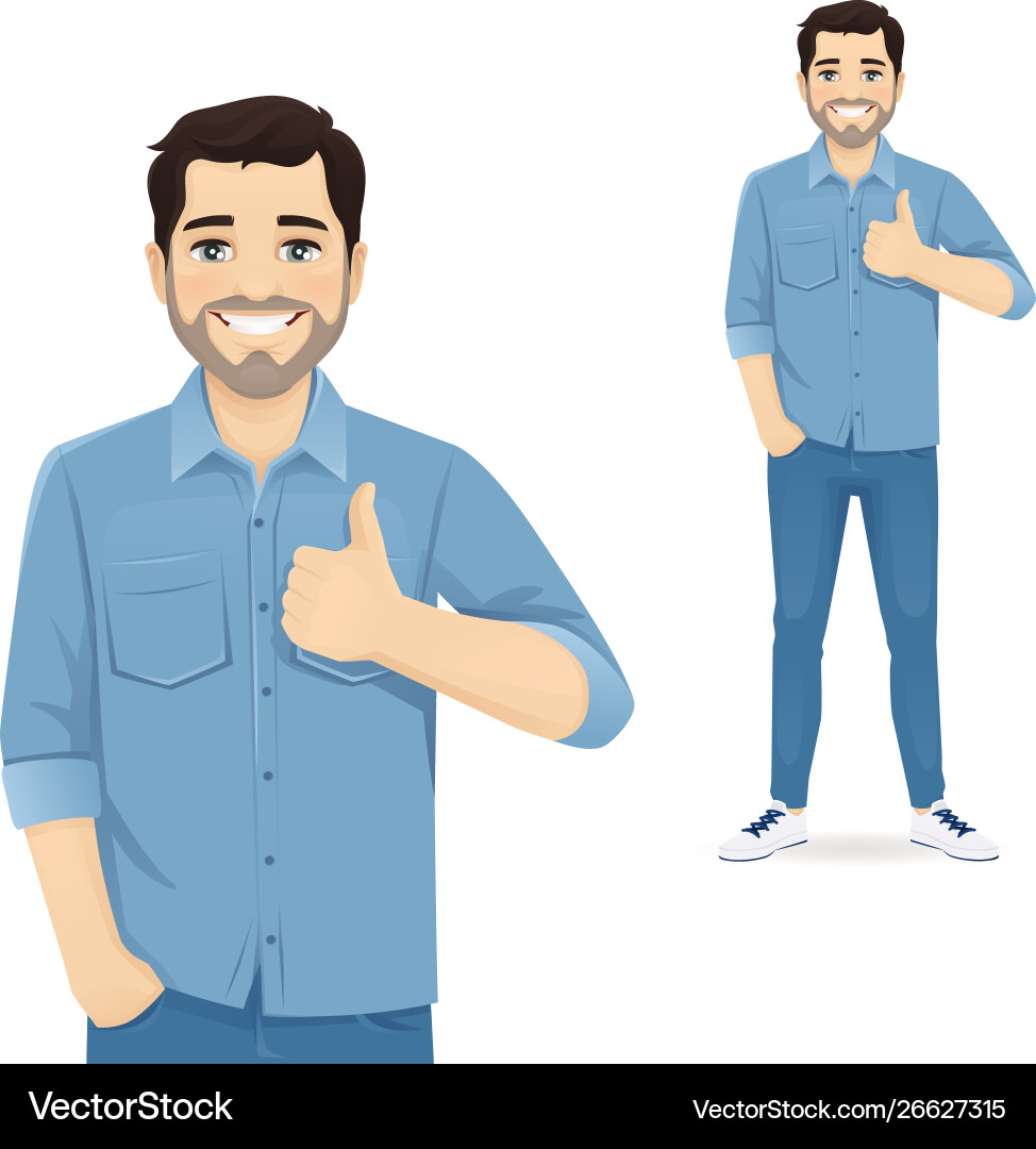Man Showing Thumb Up vector image