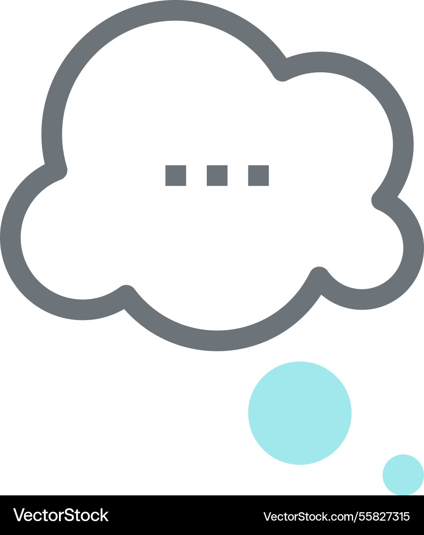 Message bubble flat line web icon concept Message bubble flat line web icon concept vector image