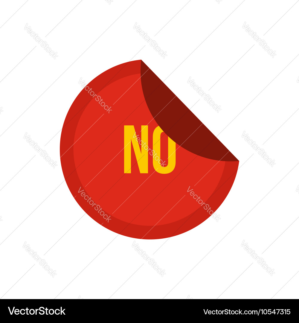 Red button no icon flat style Vector Image