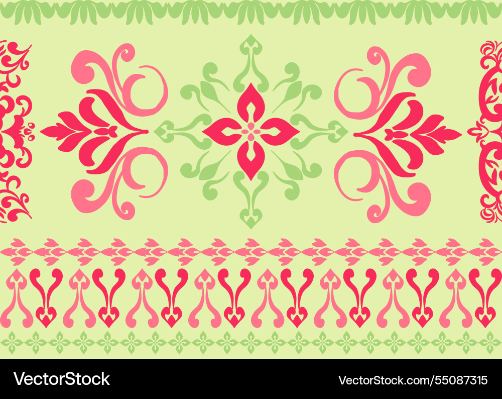 Refined damask pattern in format ideal vector image