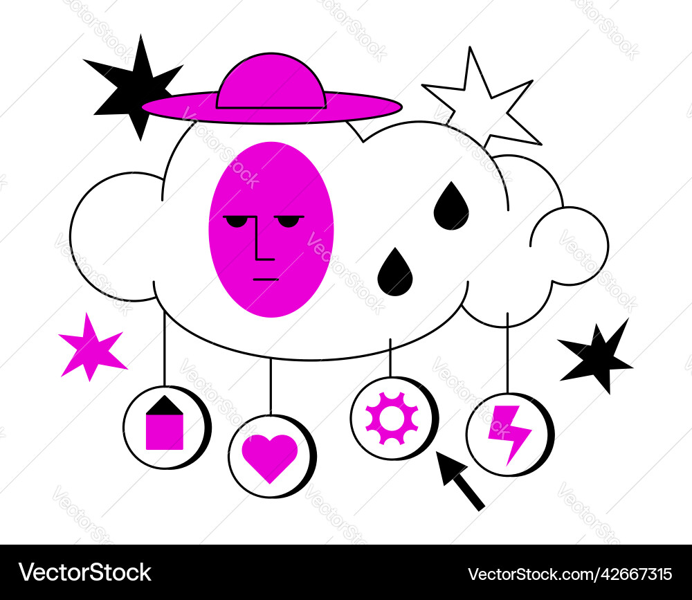 Secure cloud storage - colorful flat design style Secure cloud storage - colorful flat design style vector image
