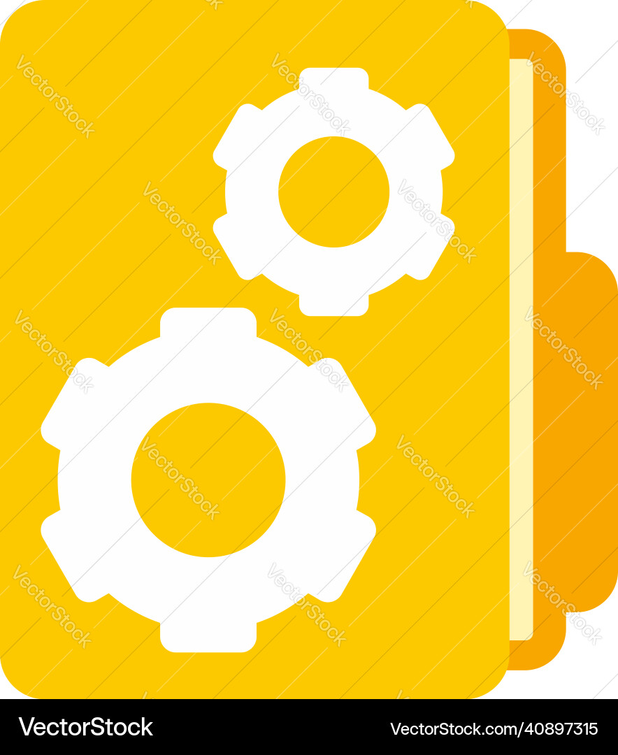 Testing software folder icon flat isolated Testing software folder icon flat isolated Vector Image
