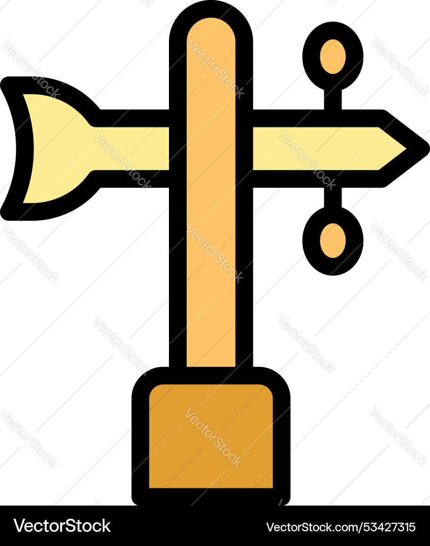 Wind direction indicator showing blowing from Vector Image